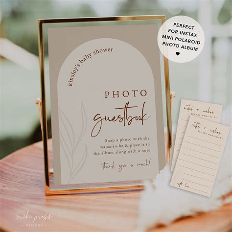 Baby Shower Photo Guest Book Sign With Well Wishes for Mama Card ...