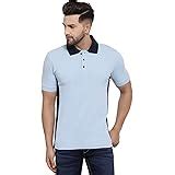 Kalt Men's Half Sleeves Multicolour Polo Neck Cotton Blend Colour Block ...