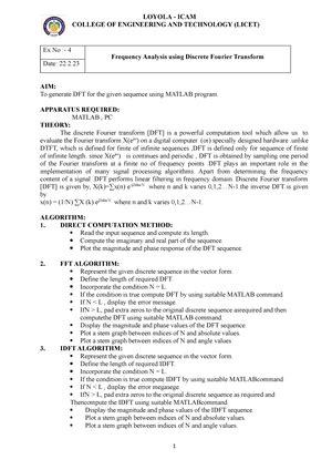 Objective plant pathology utpal Kumar - Digital Signal Processing - Studocu