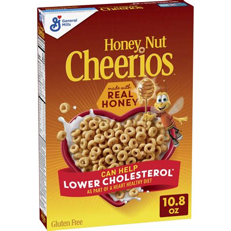 Honey Nut Cheerios Heart Healthy Gluten Free Breakfast Cereal Whole ...