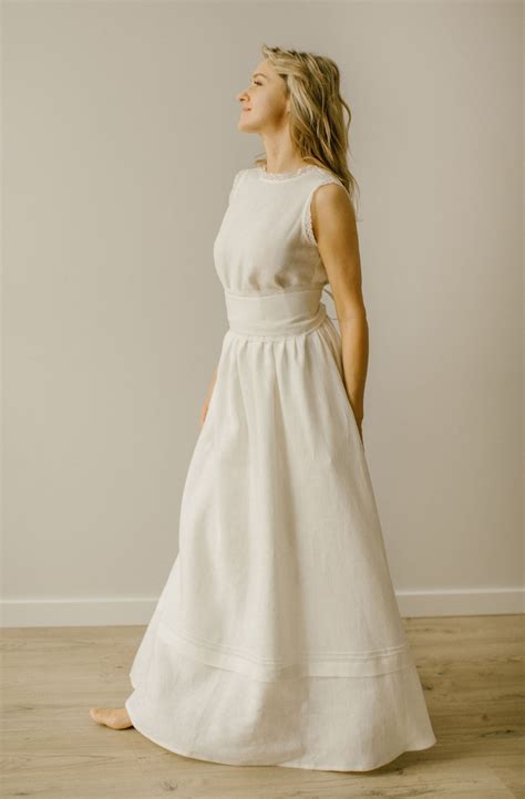 Linen Wedding Dress