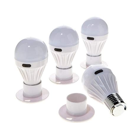 4 Pack - Alltro Bulb Portable Wireless COB LED Light Bulb, Battery Operated LED Night Lights ...