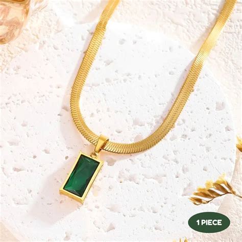 Anti-Tarnish Gold Plated Stainless Steel Flat Snake Chain Necklace for