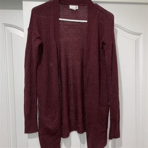 SO Clothing Women's Burgundy Cardigan | Depop