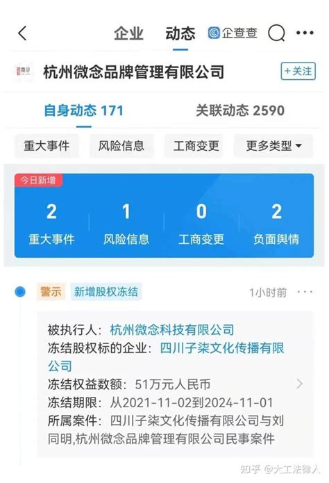 杭州微念持有的李子柒关联公司股权被冻结——浅析股权冻结的规定 - 知乎