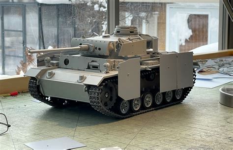 (1) 1/16 PzKpfw III Ausf M - Trumpeter/Heller kit with Taigen hull ...