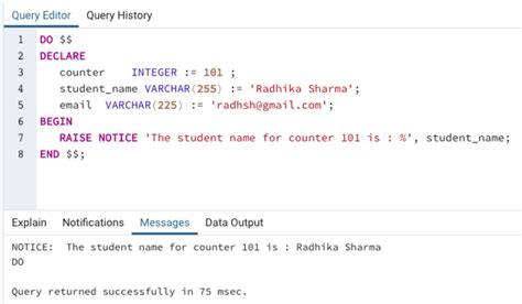 Image result for Variables in SQL Server Example
