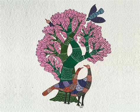 Buy Original Gond Art Painting. Original Water Colour Painting. Indian ...