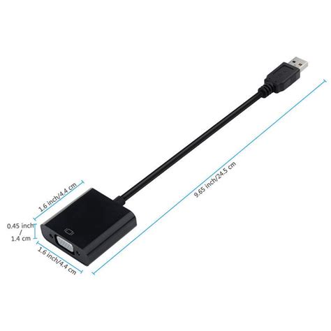 Buy USB 3.0 To VGA Video display Adapter Cable PC full HD external ...