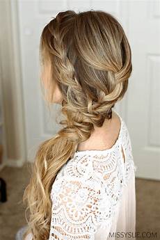 Prom Hair Braid by Braided Side Swept Prom Hairstyle Sue Prom Hair Braid