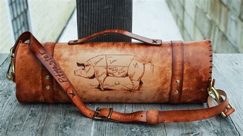 Featured Chef Knife Rolls | Leather, Knife roll, Bison leather