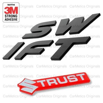 CarMetics SWIFT 3d letters for Suzuki SWIFT – GLOSSY BLACK with Strong ...