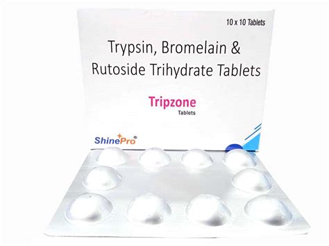 Trypsin Bromelain Rutoside Trihydrate Tablet Shinepro Lifesciences Pv