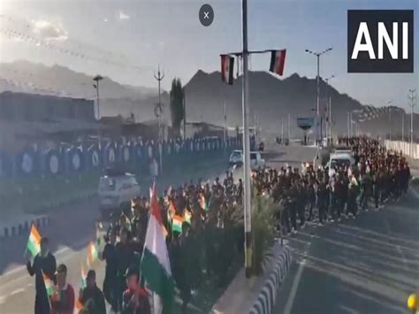 Indian Army takes out 'Tiranga Yatra' in Leh