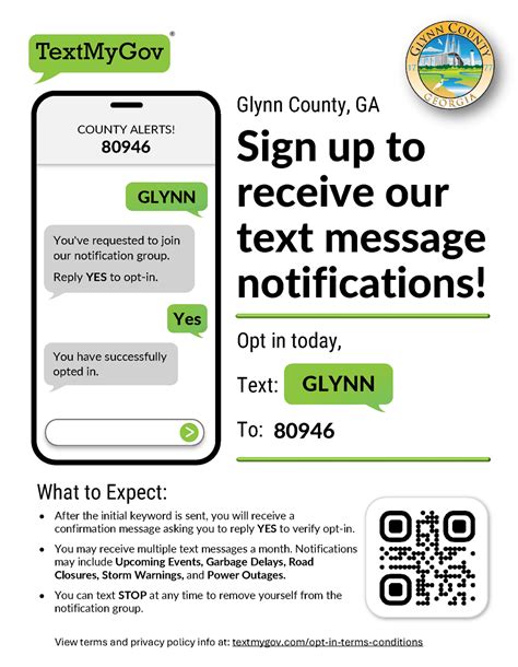 Sign up for TextMyGov Notifications | Glynn County, GA