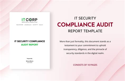 IT Security Compliance Audit Report Template in Word, PDF, Google Docs ...