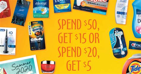 P&G Rebate Offer | Spend $50 Get $15 Back :: Southern Savers