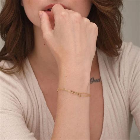 Buy Dual Chain Necklace & Layered Chain Bracelet - PALMONAS