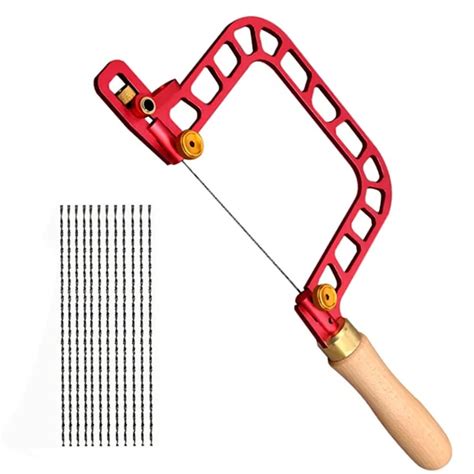 Woodworking hand saw coping saw aluminum alloy frame wooden handle ...