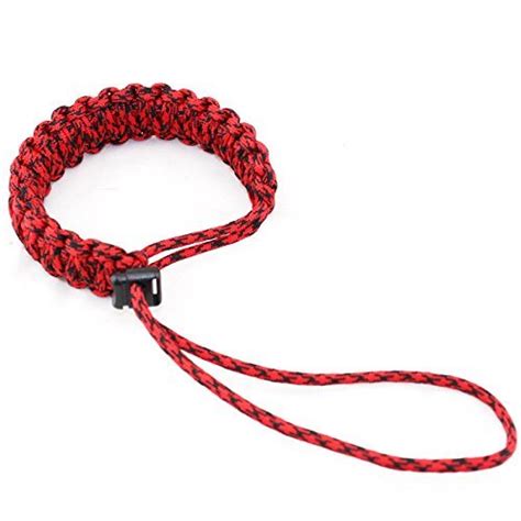 Techlife Brand Red Color Braided Paracord Camera Adjustable Wrist Strap ...