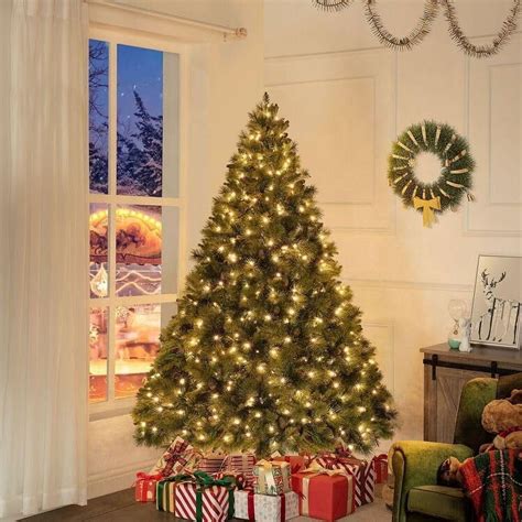 Naomi Home Vail 4.5ft Pre-lit Christmas Tree with Pine Cones, 300 ...