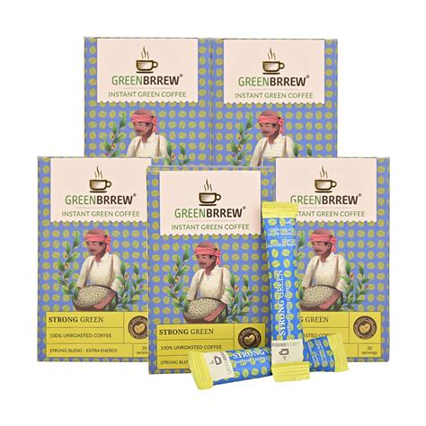 Greenbrrew Strong Green | 100% Unroasted Coffee | Strong Blend | Extra ...