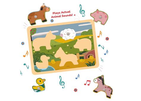 Open Ended Wooden Sound Puzzle - Farm — Toycra