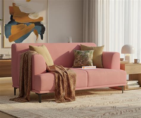 Liam Sofa 2 Seater Flamingo Pink – Furnishka