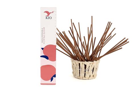 KIO White Peach Bambooless Incense Sticks, Best Fragrance Bambooless ...