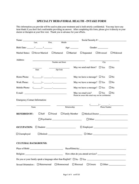 Diane Lemos Counseling Specialty Behavioral Health Form - Fill Online ...