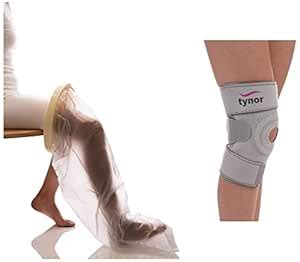 TYNOR Knee Support Wrap (Neoprene), Grey, Universal Size, 1 Unit Cast ...