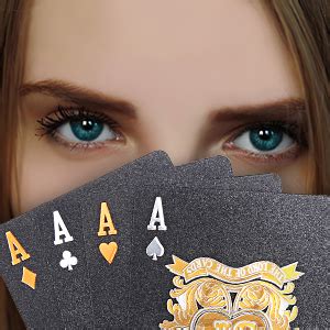 RIANZ Black Playing Cards, Luxury Deck with Shiny Diamond Pattern & HD ...