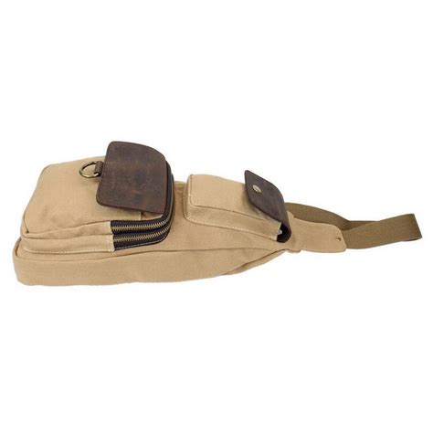 Buy 15 in. H Khaki Long Shape Slide Shoulder Chest Pack Backpack Online ...