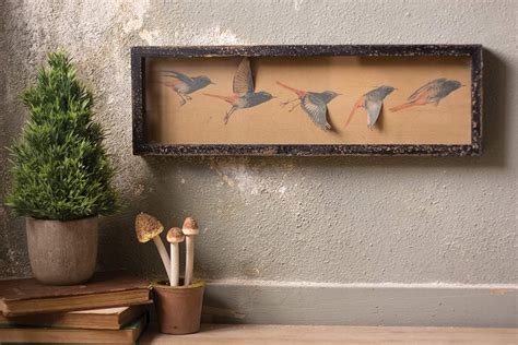 Kalalou Shadowbox Paper Flying Bird Wall Décor, One Size, Brown ...