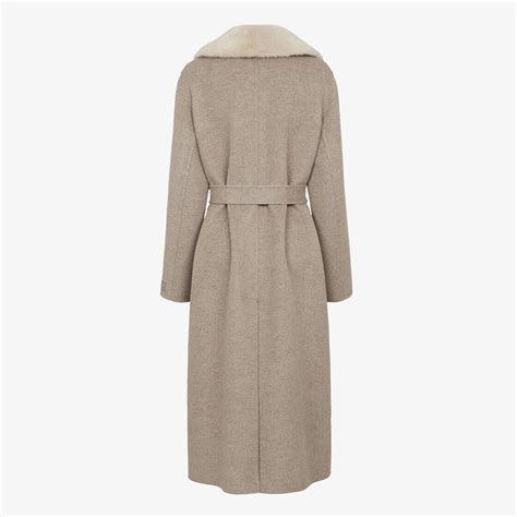 Abrigo - Abrigo de cachemira color gris paloma | Fendi