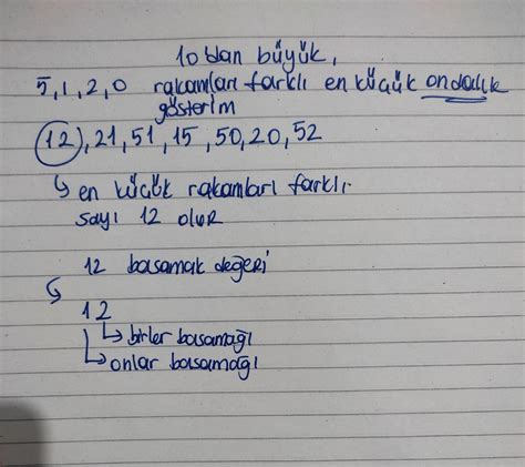 5,1,2,0 Sadece yukarıdaki rakamları kullanarak oluşturulabilecek 10'dan ...