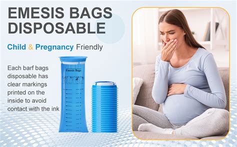 Emesis Bag, Disposable Vomit Bags, Aircraft & Car Sickness Bag, Nausea ...