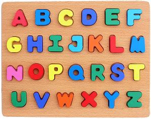 CRAFTS CARTS Wooden English Alphabets Blocks for Kids 3 Years Alphabets ...