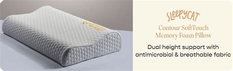 SleepyCat Contour Orthopedic Memory Foam Pillow with Dual loft for ...