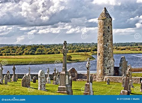 The Monastery of Clonmacnoise, Ireland Stock Photo - Image of ...