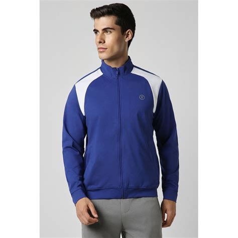 Buy Van Heusen Blue Patterned Casual Jacket Online