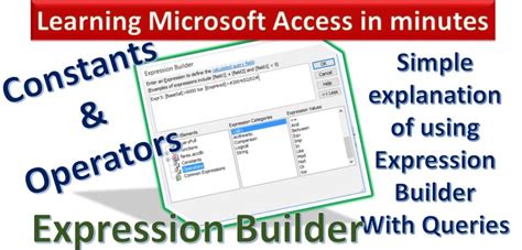 Image result for Access Builder Expression Tutorial