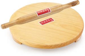 HAZEL Wooden Polpat Roti Roller Combo Large, 24 Cm, Brown, 2 Pc Rolling ...
