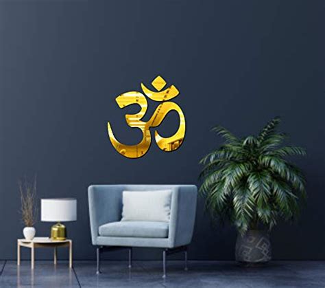 kc Decor Mirror Acrylic Shiva Om Sign Self Adhesive Wall Sticker ...