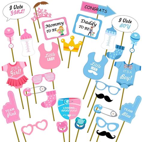 Party Propz Baby Shower Props for Photoshoot- 29pcs Props for Baby ...