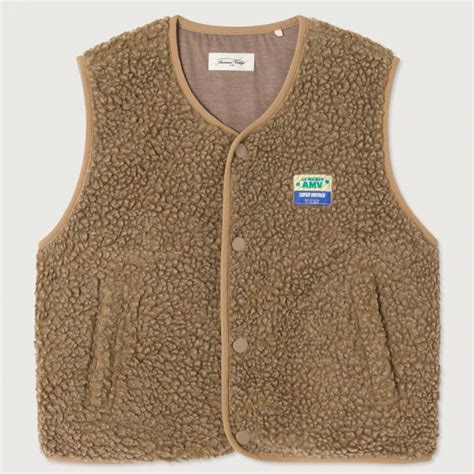 American Vintage Teddy Vest Hoktown Muscade Chine at Yay Kids