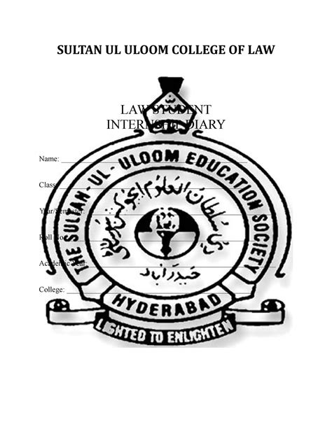 Internship Dairy - Intership Diary Template - SULTAN UL ULOOM COLLEGE ...
