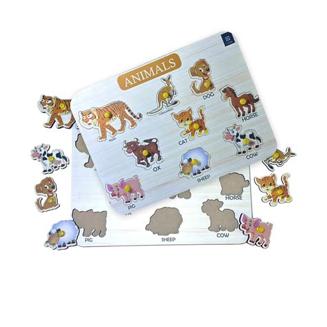 Animal Educational Tray – Early Childhood Education for Kids – ToyGenius.in