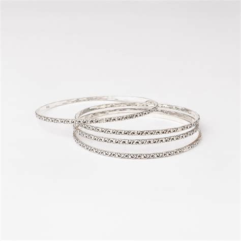 Antique Engraved Bangles – AdornSilver