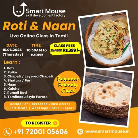 Roti & Naan Online Class – Learn to Make Soft Rotis, Fluffy Naans ...